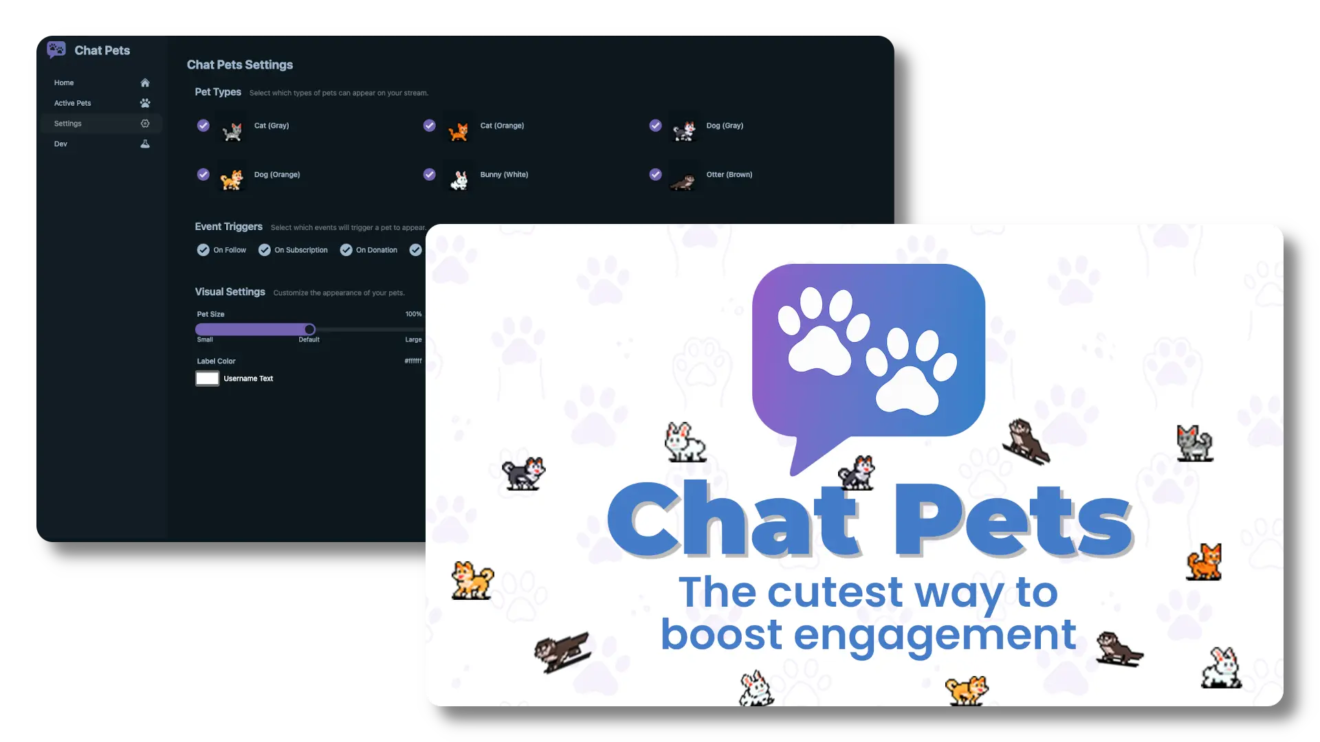 Chat Pets animated overlay preview